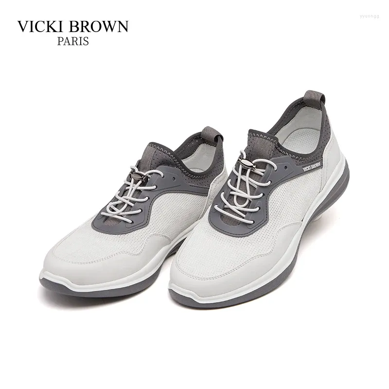Scarpe casual alla moda marca di fascia alta Vicki marrone disegni mesh sportivi per esterni traspiranti