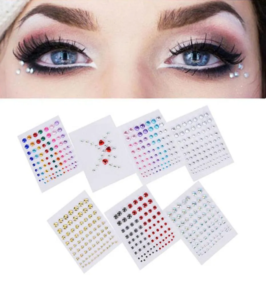 Tatouage Diamond Makeup Eyeliner Eyeshadow Face Sticker Jewel Eyes Makeup Crystal Eyes Sticker4561814