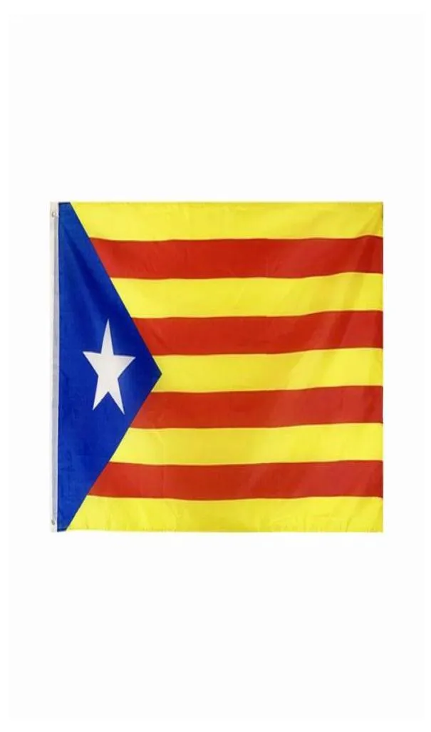 Catalonia Flag de alta qualidade Banner de área de 3x5 pés 90x150cm Festival Party Gift 100d Polyester Indoor Princied Bandas e Banner5500996