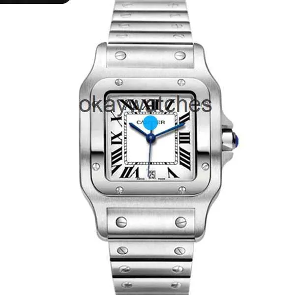 Tarcza robocze Automatyczne zegarki Carter Mens Watch Sandoz Series Square Quartz Swiss New W20060D6