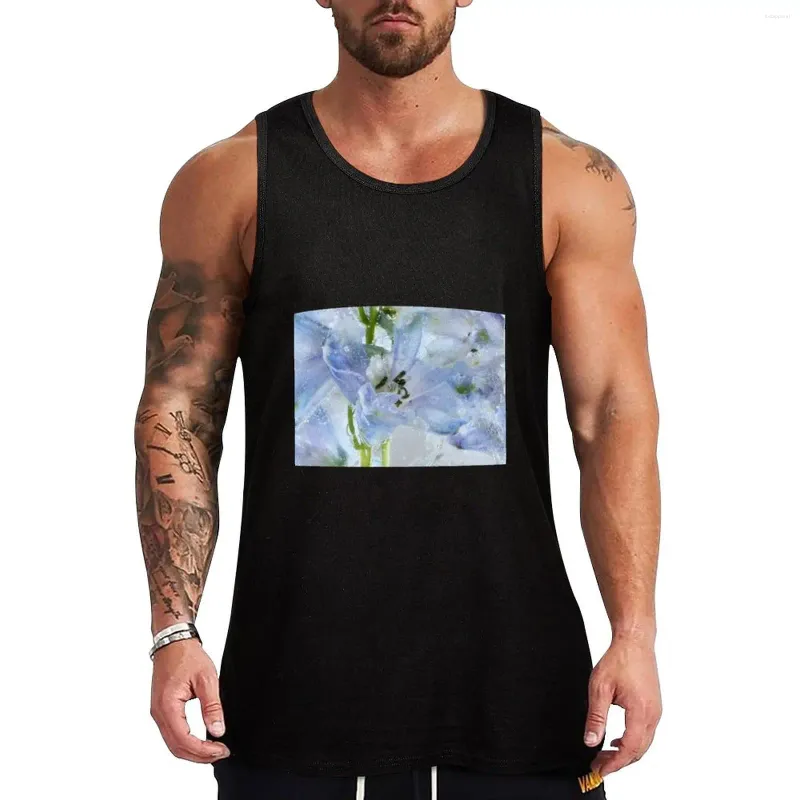 Men's Tank Tops Bluish Chiffon Top Clothing Men Vests Clothes Cool Things