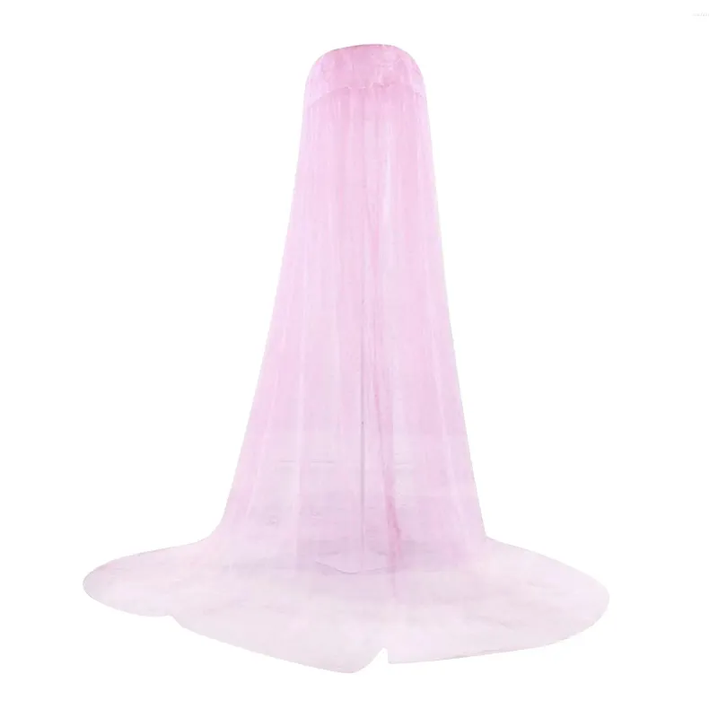 Decorative Figurines Mosquito Net Dome Princess Bed Canopy Netting Round Lace For Girls Beds Hanging