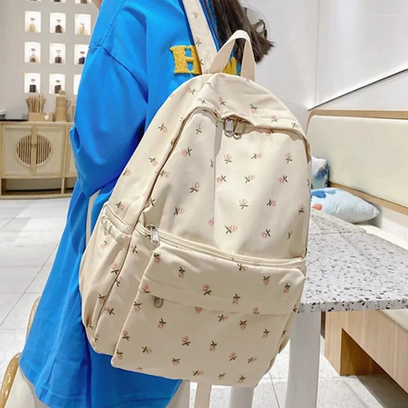 Backpack Women College Student ombro duplo ombro de grande capacidade Laptop Rucksack Livro School School for Teenage Girl 2024