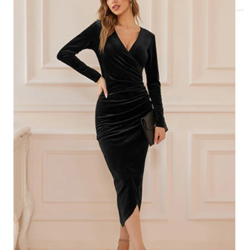long sleeve deep v neck bodycon dress womens deep v neck bodycon dress high slit long sleeves