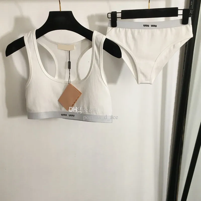 Lettre femme soutien-gorge brèves set sous-vêtements de luxe de luxe concepteur sportif débardeur bref lingerie de survêtement de survêtement sans manches sexy