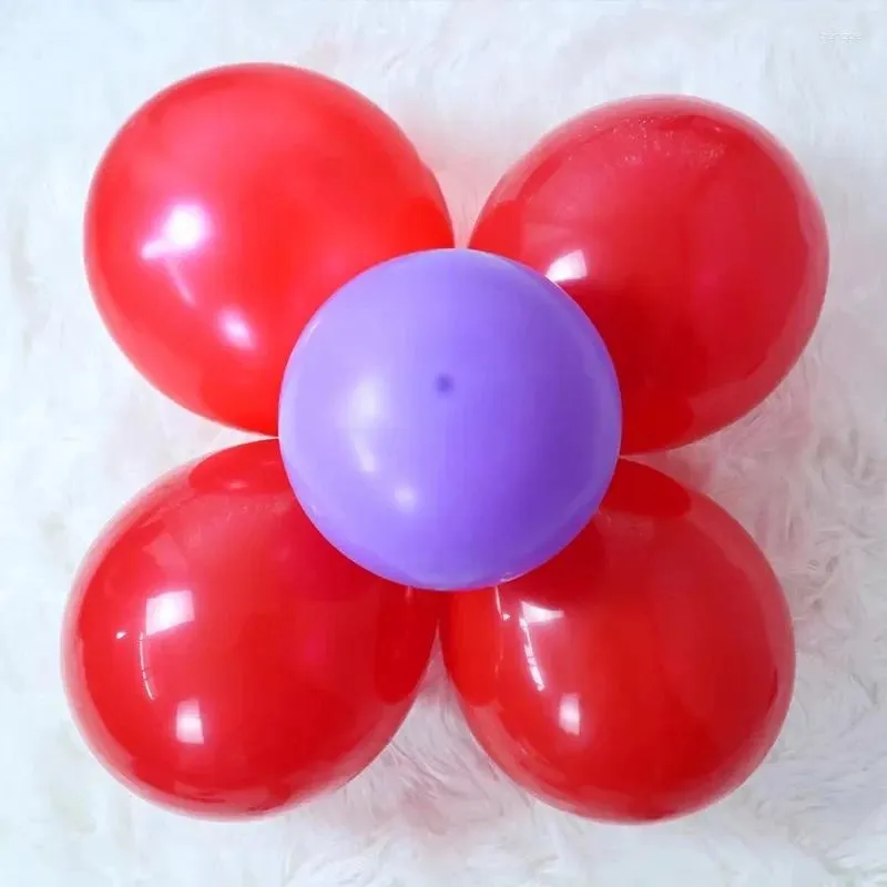 Partydekoration 10/20pcs weiße Pflaumen Clip Blume Latexballons Halter Praktische Geburtstag Hochzeitsdekorationen Plastik Globos Kinder Spielzeug Spielzeug