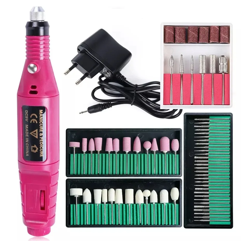 Drills Electric Nail Drill Machine Set 20000RPM Apparatus For Manicure Milling Cutter Removing Gel Polish Pedicure Tools Kit HBS011P1