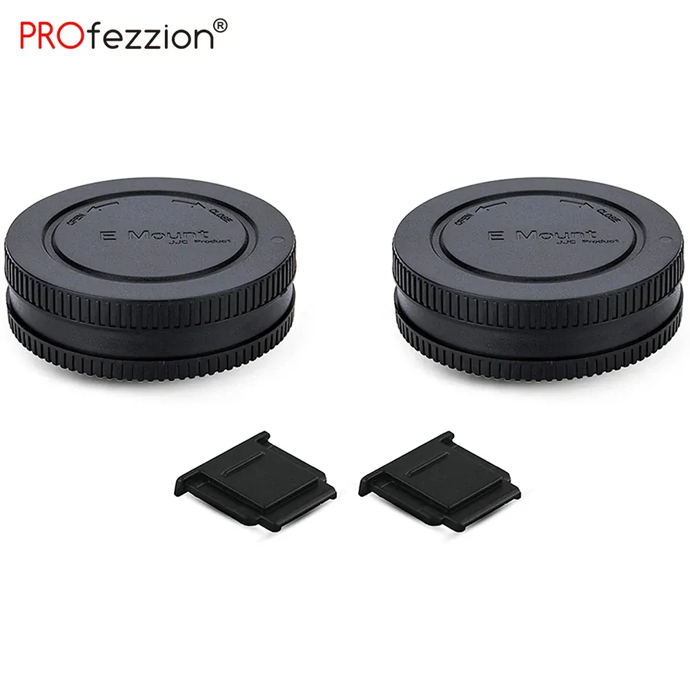 Accessories 2 Pack E Mount Body Cap Cover & Rear Lens Cap for Sony A6000 A5100 A6100 A6300 A6400 A6500 A6600 ZVE10 A7C A7 A7II A7III A7IV