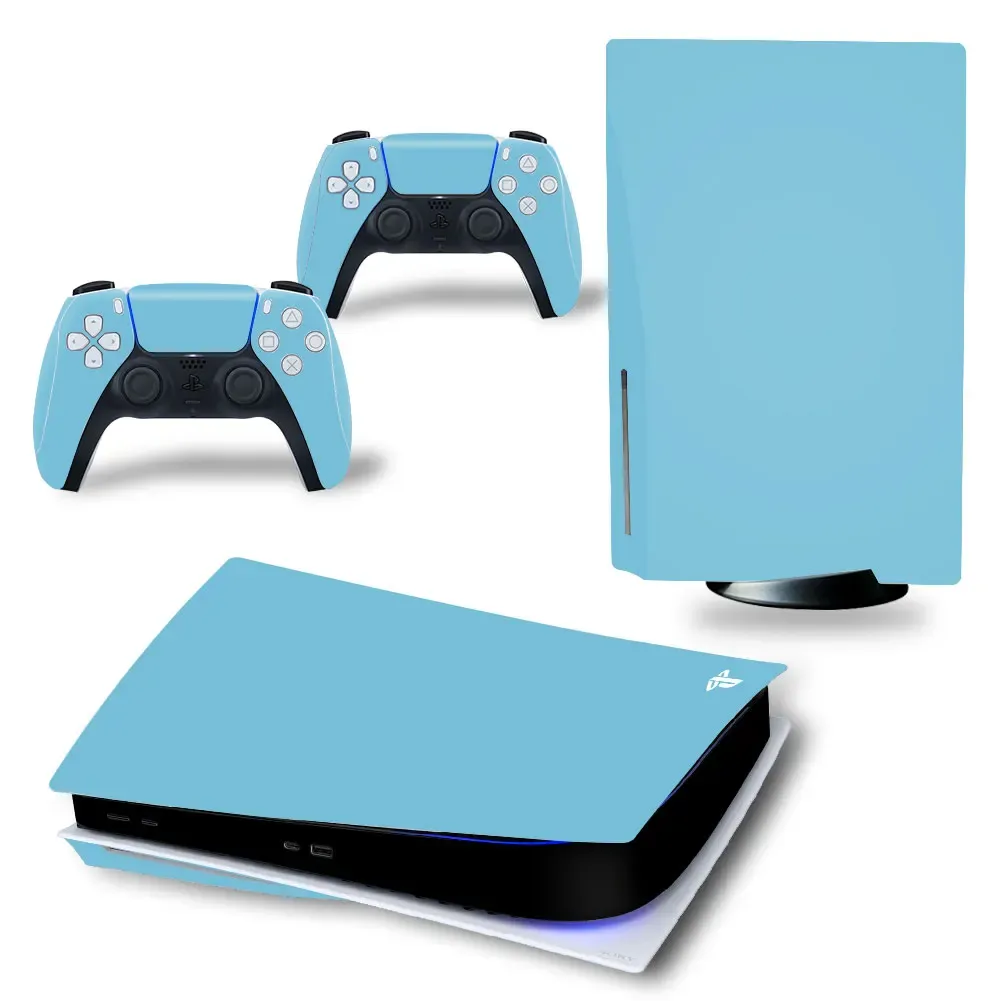 Adesivi adesivi per la pelle del colore blu per Sony PlayStation5 PS5 #2982