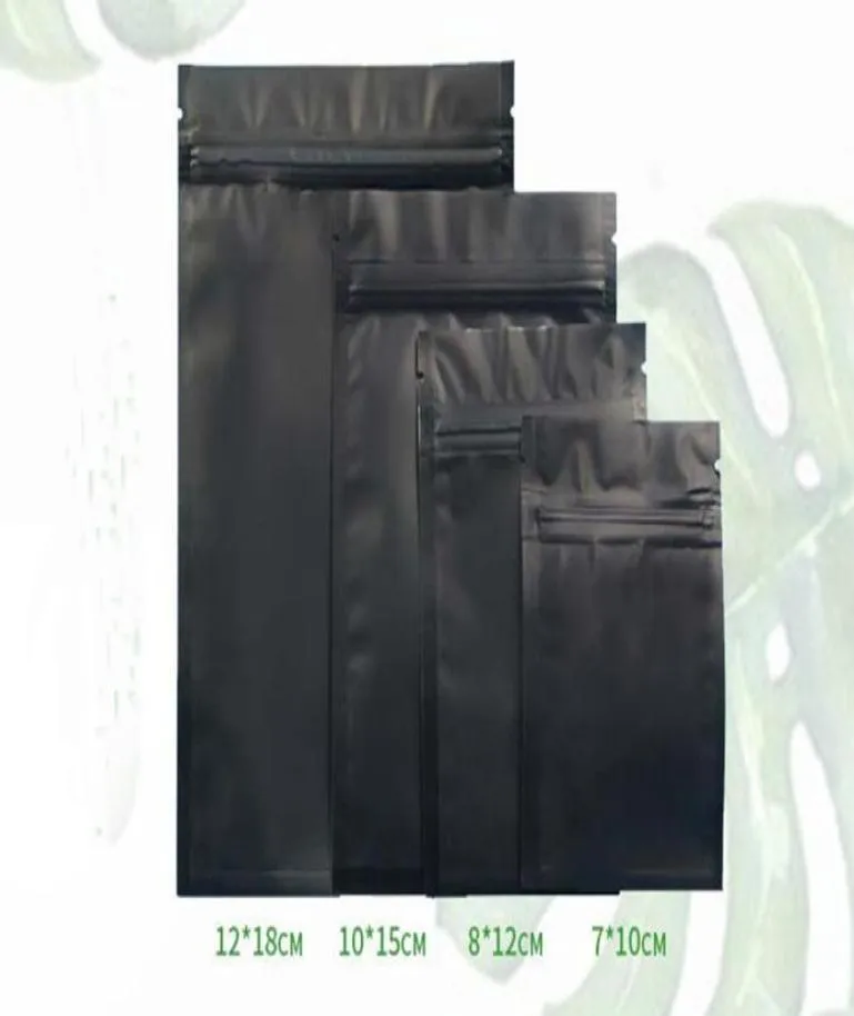 GoldgreenblackWhite Color Metallic Mylar Bags Flat Bottom Black Aluminium Foil Small Plastic Pxlocka Väskor 100pcslot2570274