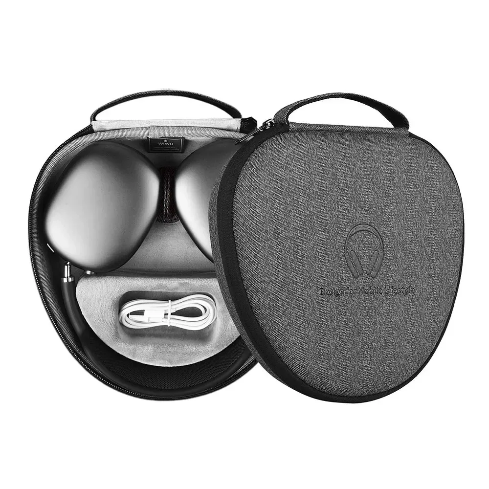 Caso inteligente impermeable para AirPods Max con bolsa de transporte de energía para permanecer para AirPods Max Sleep Model Caso protector de auriculares 240419
