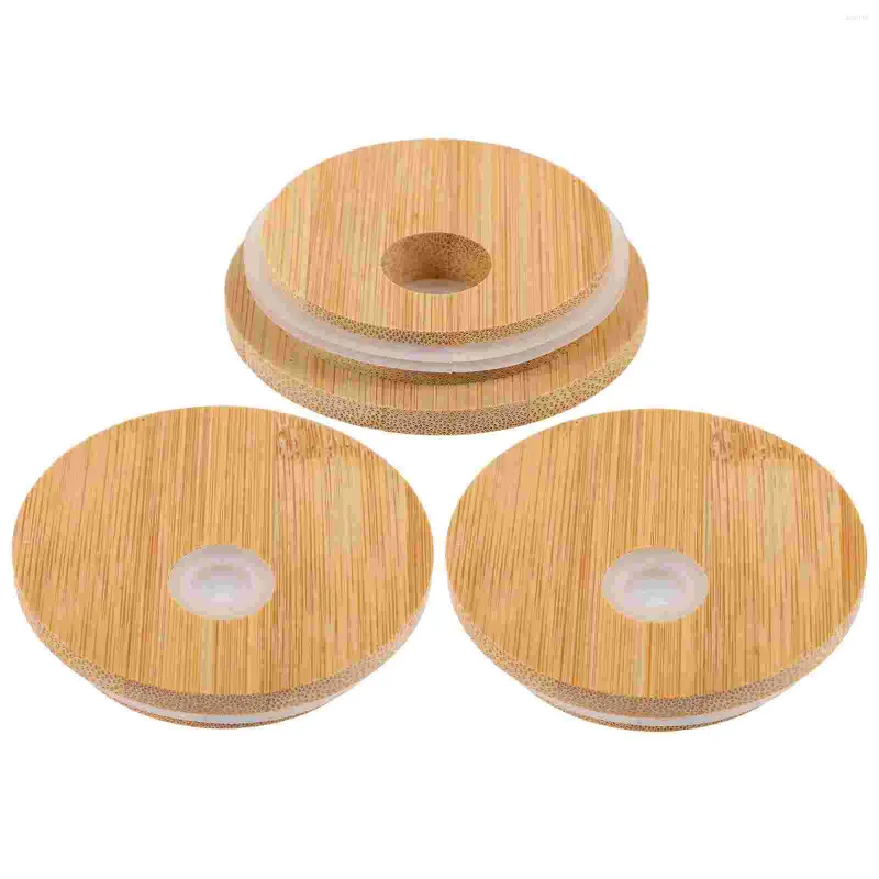 Paies jetables Paies 3PCS Mason Jar Lid avec trou réutilisable Couvoirs