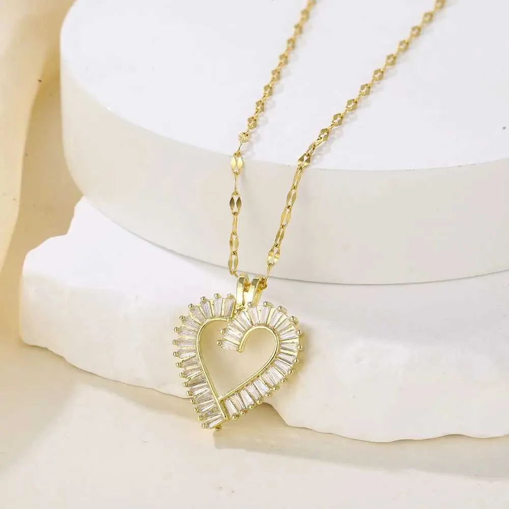 Pendant Double-layer Rotatable Suower Necklaces For Women Chain Choker Stainless Steel Jewelry Accessories Free Shipping_voghion.com