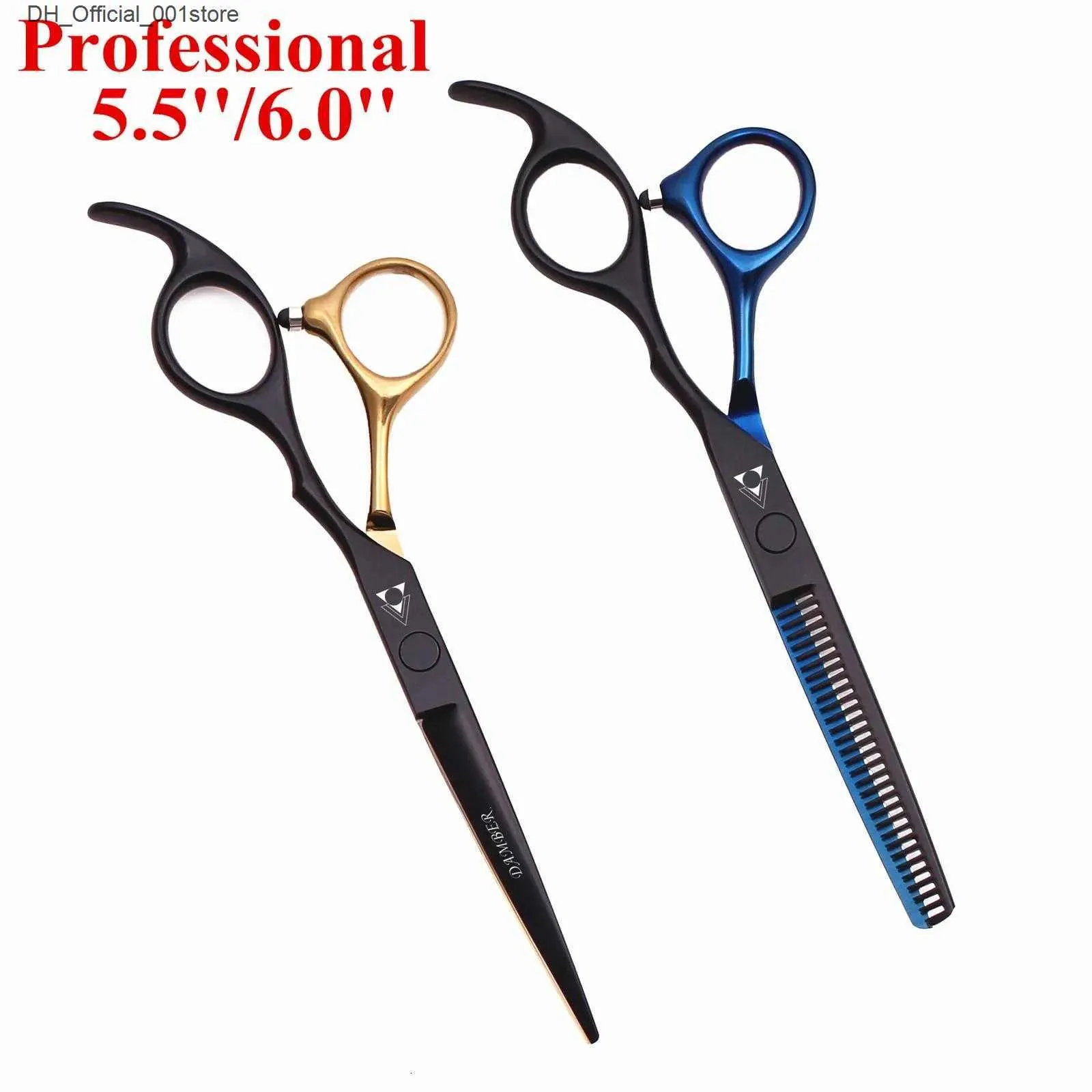 Tesoura de tesoura de tesoura Hair SCISSORS 5 6 0 Comprimento profissional Rainning Barber Scissor Cutting 440C Japan Steel 888 230317 Q240425