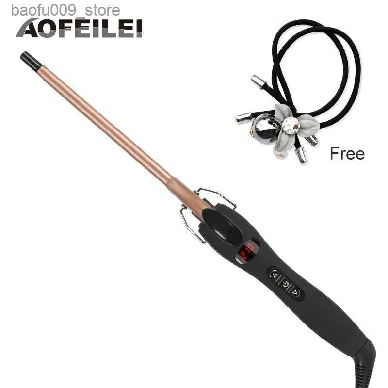 Curling Irons Aofeilei Professional 9mm electric curling iron 13mm curler small curler ceramic curler electric curler Q240425