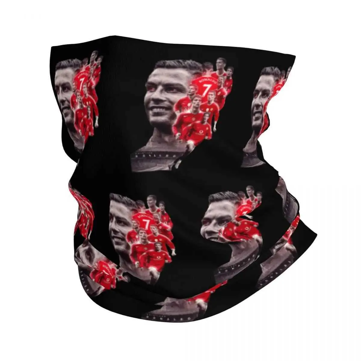 Mode ansikte masker nacke gaiter nummer 7 fotboll ronaldo fotboll bandana nacke gaiter balaclavas magisk halsduk multi-use pannband utomhus sport unisex vuxen y240425