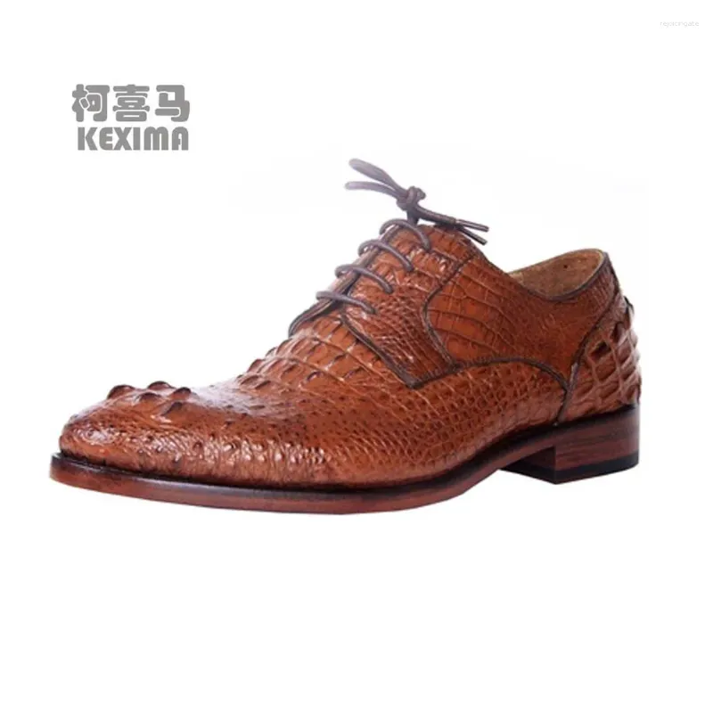 Dress Shoes Hulangzhishi Pure Manual Arrivla Nile Crocodile Leather Men Formal Male Soles
