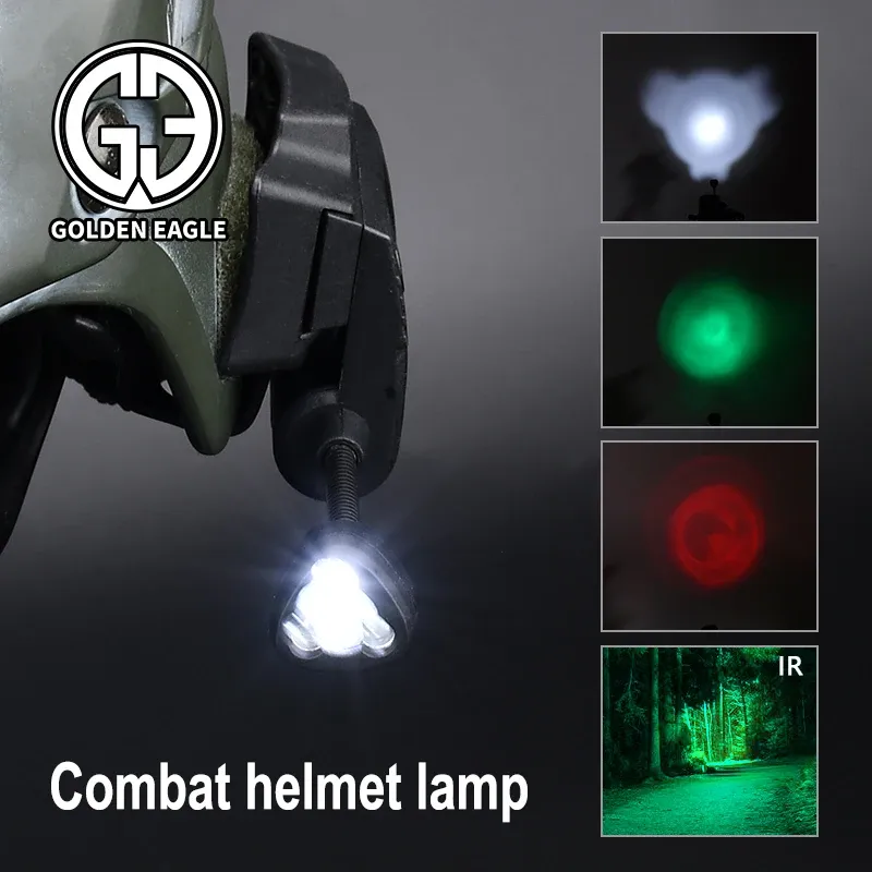 Luzes de capacete tático Luz de capacete de cobra rápida TEC MPLS 4 MODOS Lâmpada de segurança de segurança de sobrevivência ao ar livre Lâmpada de capacete multifuncional