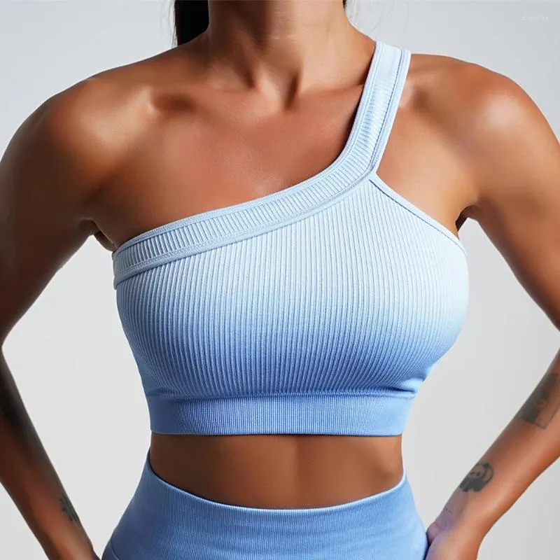 Yoga -Outfit Sport Bra Sportswear Push Up Squat Top Training Frauen Fitness Fitnessstudio Nahe Workout Activewear Ombre