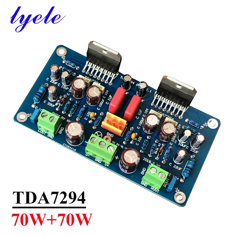 Förstärkare 70W*2 TDA7294 2Kanal Power Amplifier Board DIY Kit HiFi Stereo Amplifier High Power Low Noise With Protection Audio