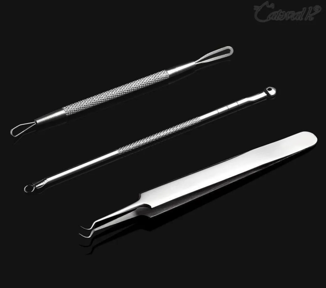 8pcs Kit de herramienta de removedor de Blackhead de 8 PCS Doubleend COMEDONE ACNE ACNE Clip Pimple Tweezer Extractor de mancha