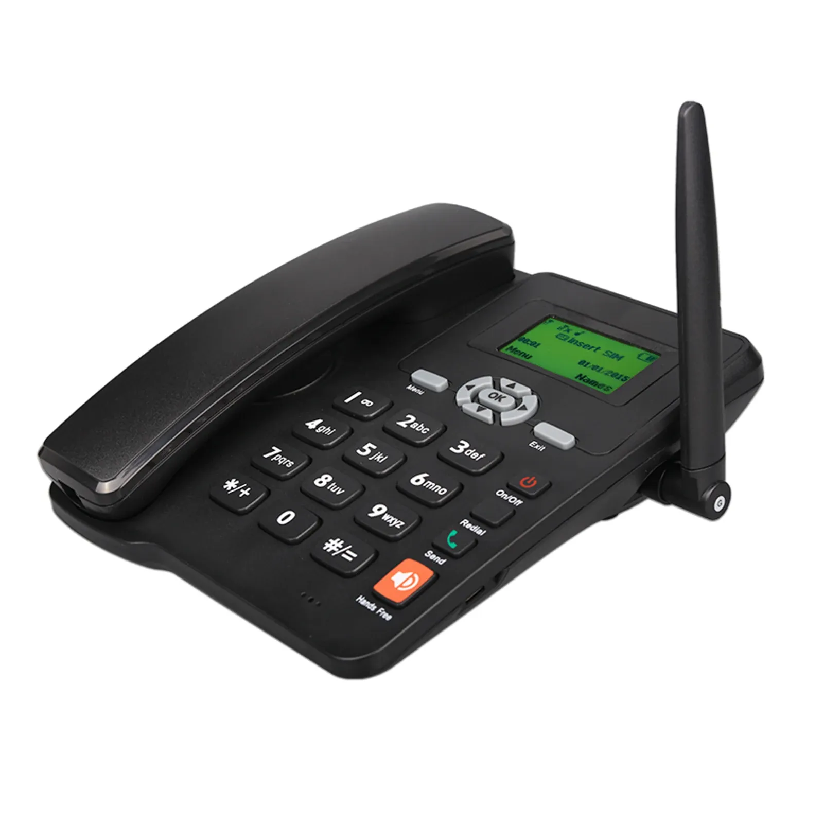 Tillbehör trådlöst telefon Desktop Telefonstöd GSM 850/900/1800/1900MHz Dual SIM Card 2G Fast trådlös telefon för hus callcenter