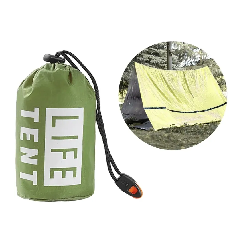 Schuilplaatsen Outdoor Survival Tent 2 Persoon Emergency Shelter Tube Tenten Waterdichte noodt Tent Emergency Survival Shelter Wind Proof Tarp