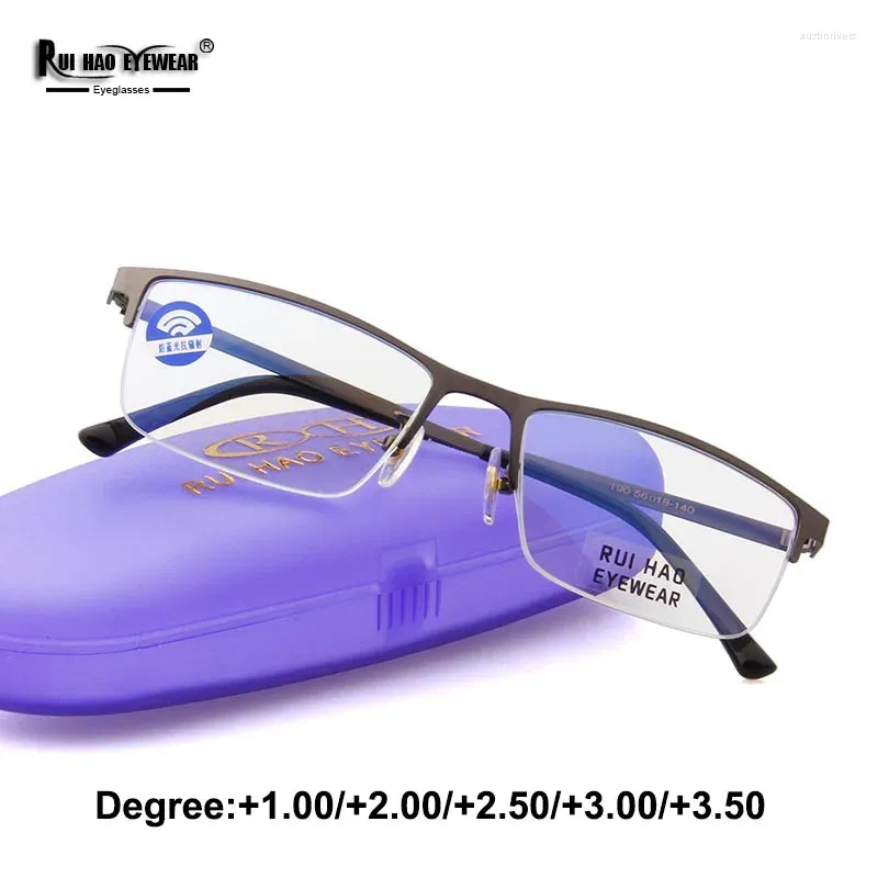 Zonnebrillen rechthoek unisex leesbrillen eenvoudige presbyopische bril frame keurige harslens computer werkglazen 190