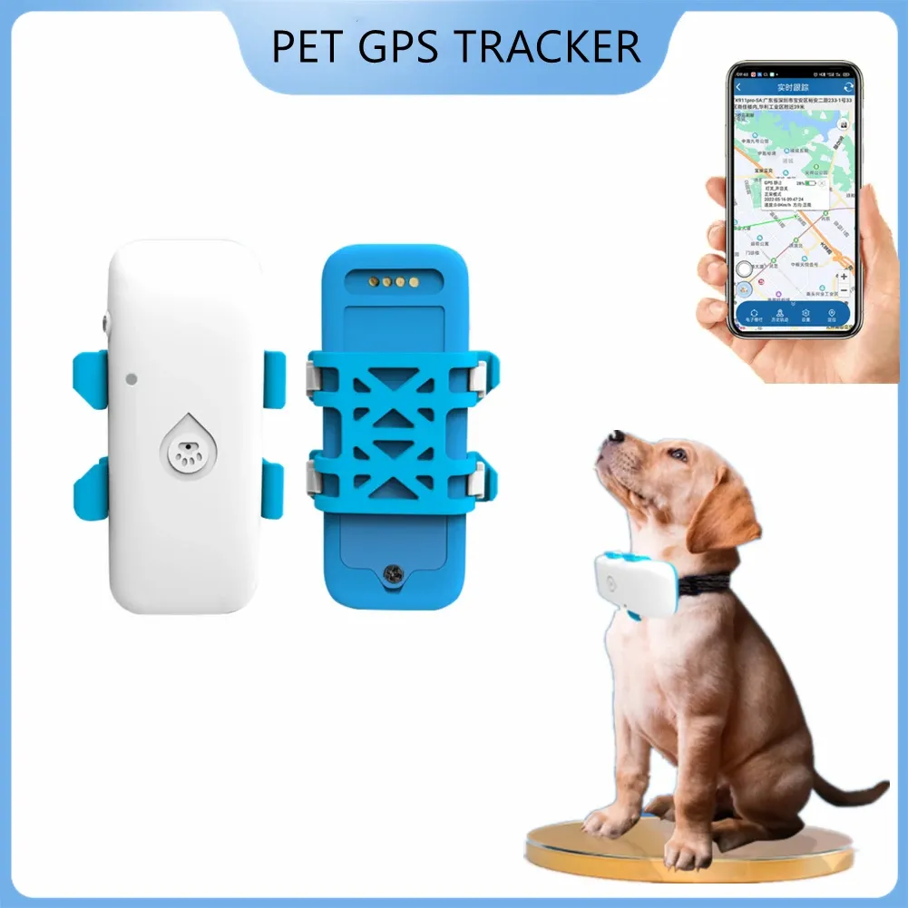 Acessórios Pets à prova d'água Rastreamento do dispositivo GPS Localização do rastreador de voz inteligente rastreador de voz Dog Antilost Posicionador funciona com qualquer colarinho