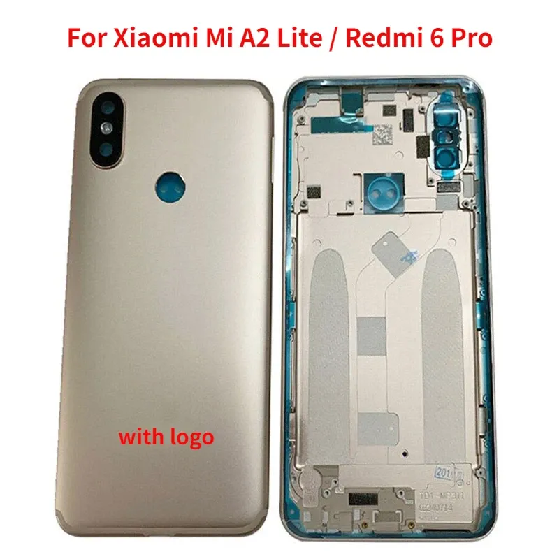 Оригинальные задняя крышка для xiaomi mi a2 lite redmi 6 pro Pro Actule Cover Board Door Count с корпусом с объективом камеры+кнопка объема питания