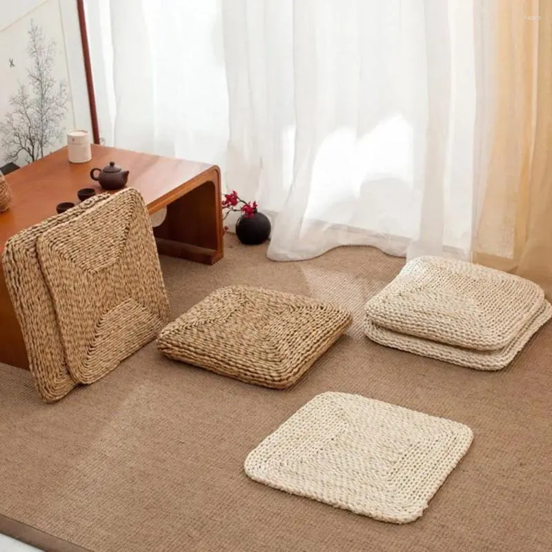 Pillow Floor No Care Required Non-slip Lightweight Natural Straw Woven Kowtow Daily Use