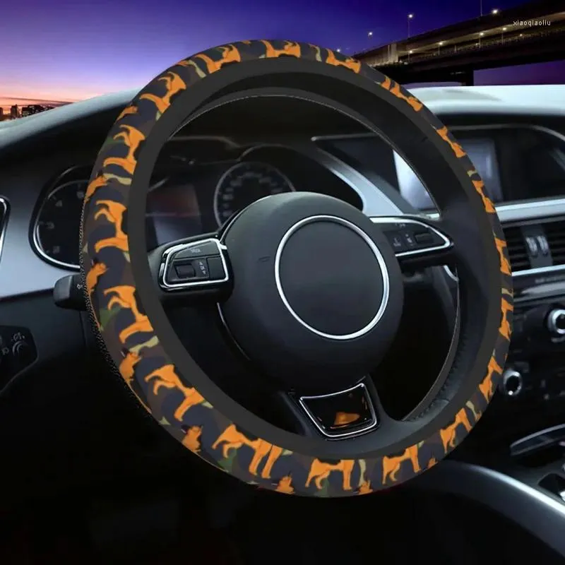 Steering Wheel Covers German Shepherd 38cm Anti-slip For Animal Dog Lover Protective Cover Car-styling