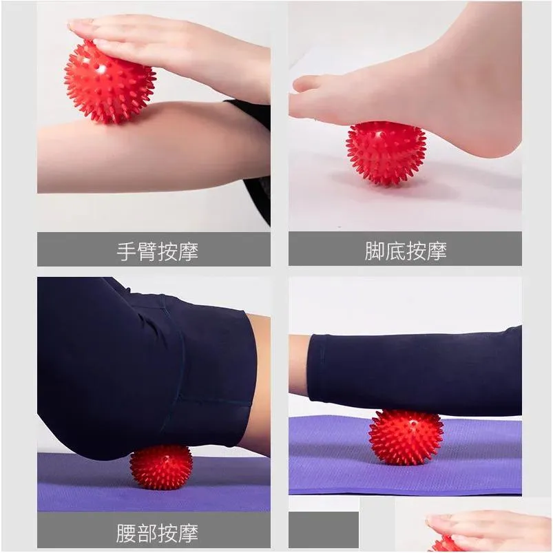 Palline di fitness colorf pvc palla mascesta per il corpo in tessuto profondo dolori allievo yoga consegna di calo di consegna di caduta esterni per esterni dhpcv