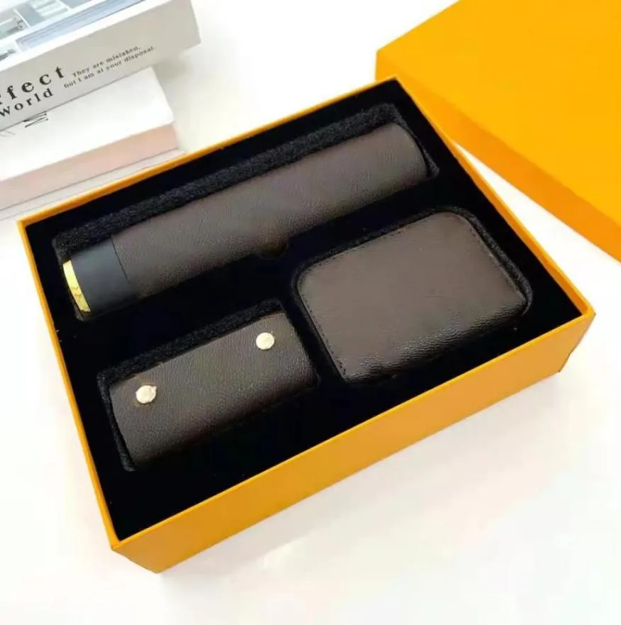 3piece مجموعة العلامة التجارية Desinger Coin محافظ المحافظ حاملات بطاقة حقيبة مفتاح سلسلة مفاتيح سلسلة كوب المياه مع الصندوق الأصلي 201174670