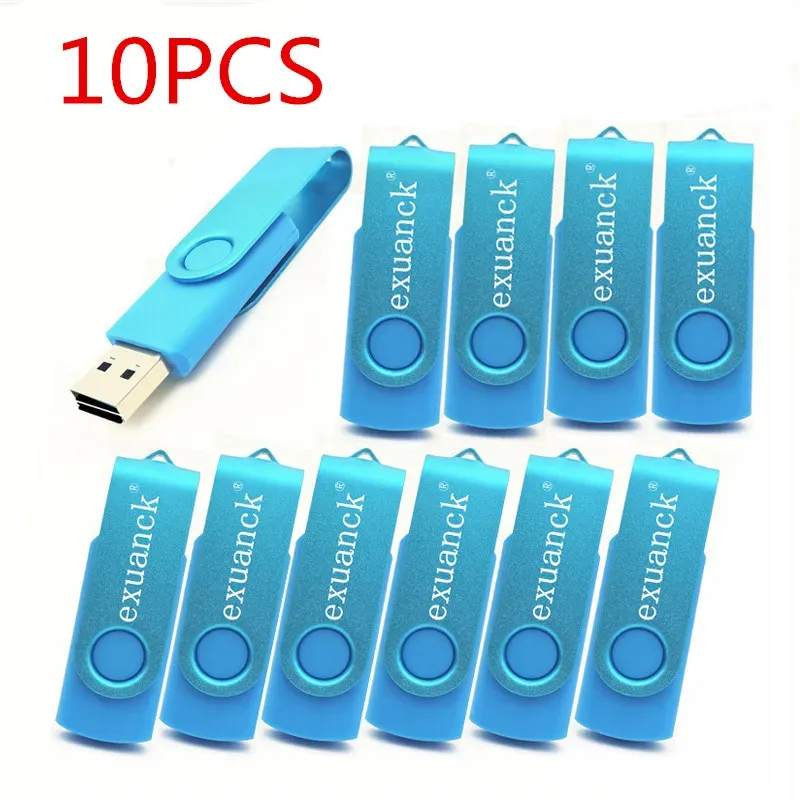 Drives 10st/Lot 2.0 USB Flash Pen Drive Metal + Plastic Color USB Sticks 64 GB 128 GB 4GB 8GB 16GB 32GB USB Pendrive Custom Logo Free