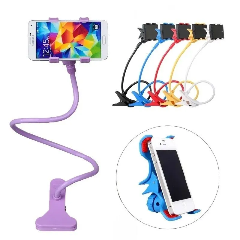 new Mobile Phone Holder Flexible Adjustable Cellphone Holder Clip Support Telephone Home Bed Desktop Mount Bracket Smartphone Stand 1.