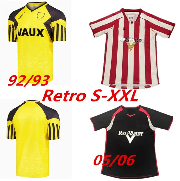 Flecken Sunderland Retro 24 25 1994 1993 Yellow 1992 2005 2006 Fußball -Trikot -Jersey Stewart Simms Roberts Amad Clarke Dajaku Embleton 92 93 94 05 06 Fußballhemd Pritchard 999