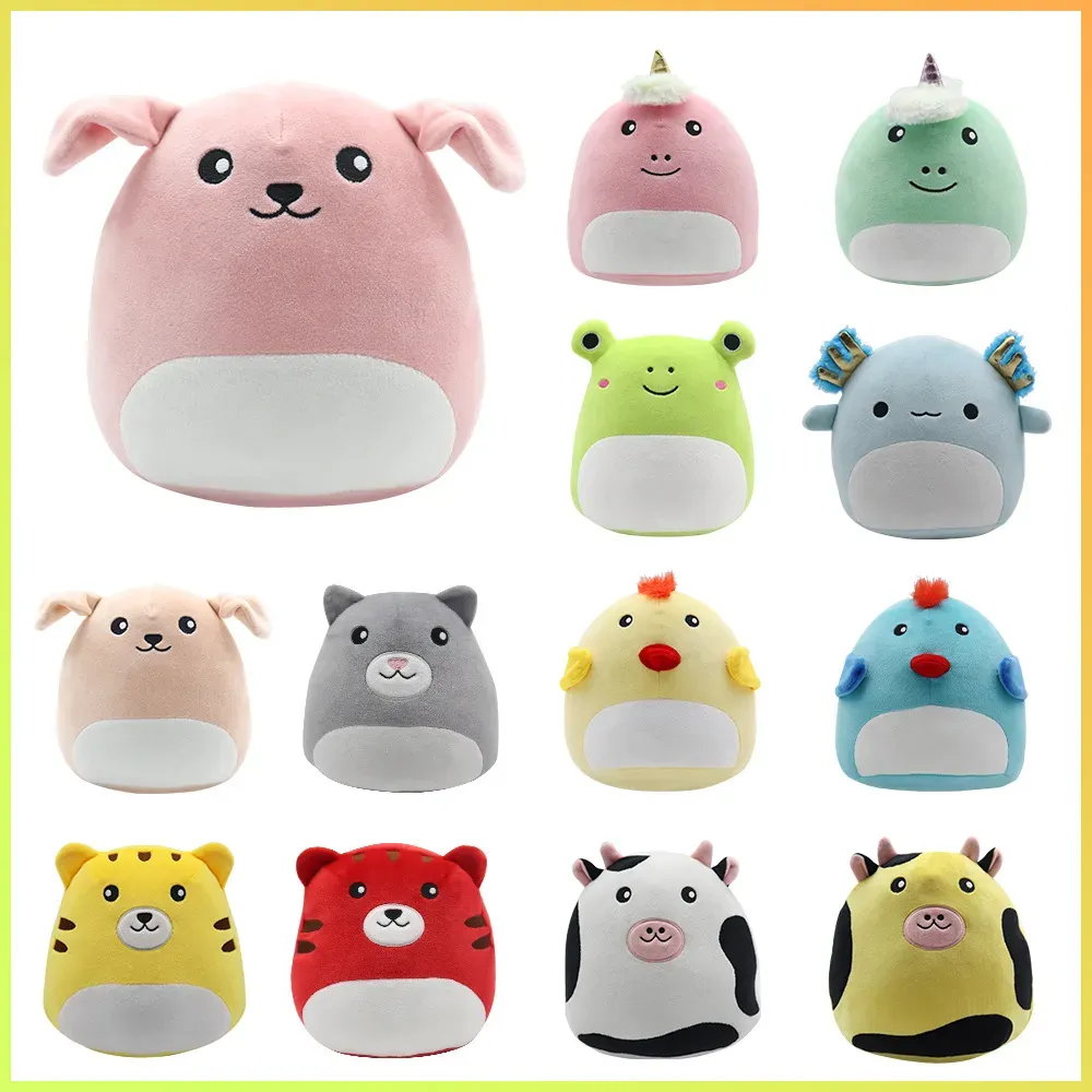 18cm Squish Mallo Cartoon Peluş Peluş Küçük Bebek Yumuşak Q Oyun Unicorn Çocuklar Bebeklerle Uyum