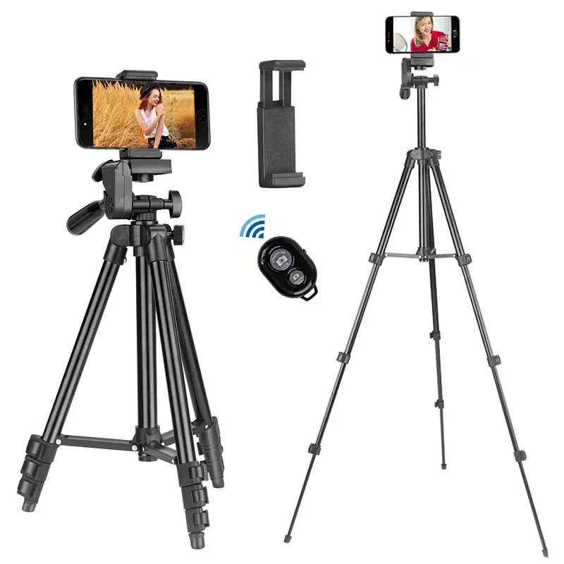 Acessórios 103cm Câmera leve tripé para câmera de tripé móvel portátil SLR BluetoothCompatible Cam Stand Smartphone Monopod Smartphone
