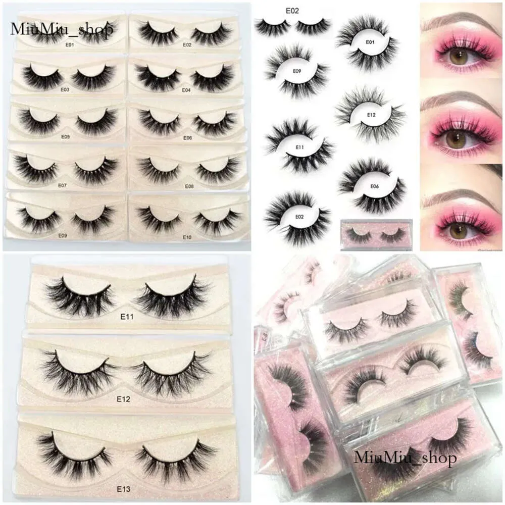 Mink 3D 100% ciglia naturali ciglia riutilizzabili in ciglia fatte a mano Popolari False Eeye Lashes Makeup E Serie 990