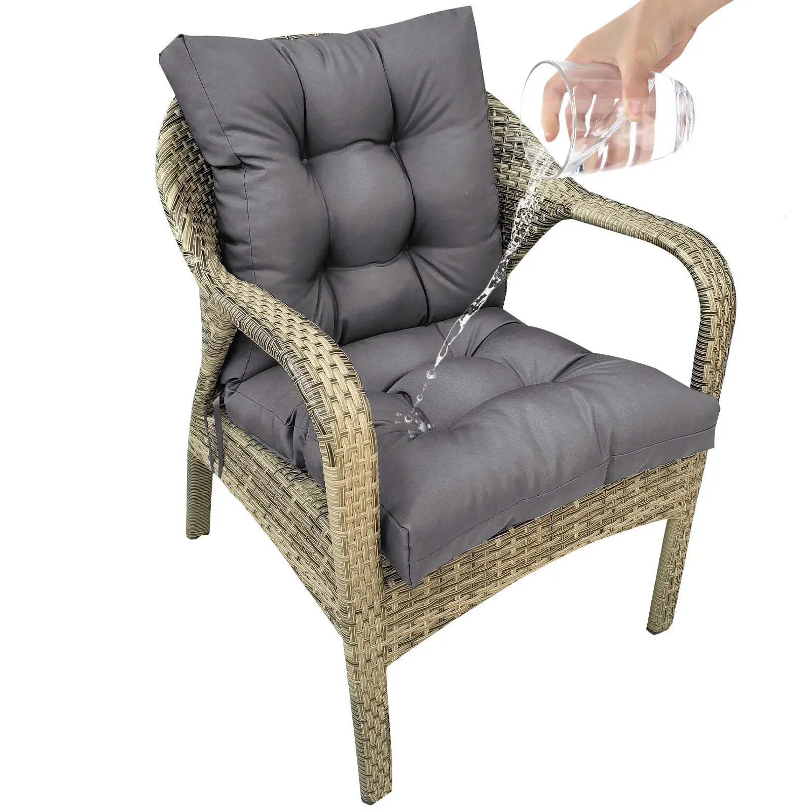 Save Big on Bulk Wicker Chair Replacement Cushions 1PCS Outdoor Low Back  Wicker Chair Cushion Thicken Durable Garden Terrace Dining Chair Cushion  Seat
