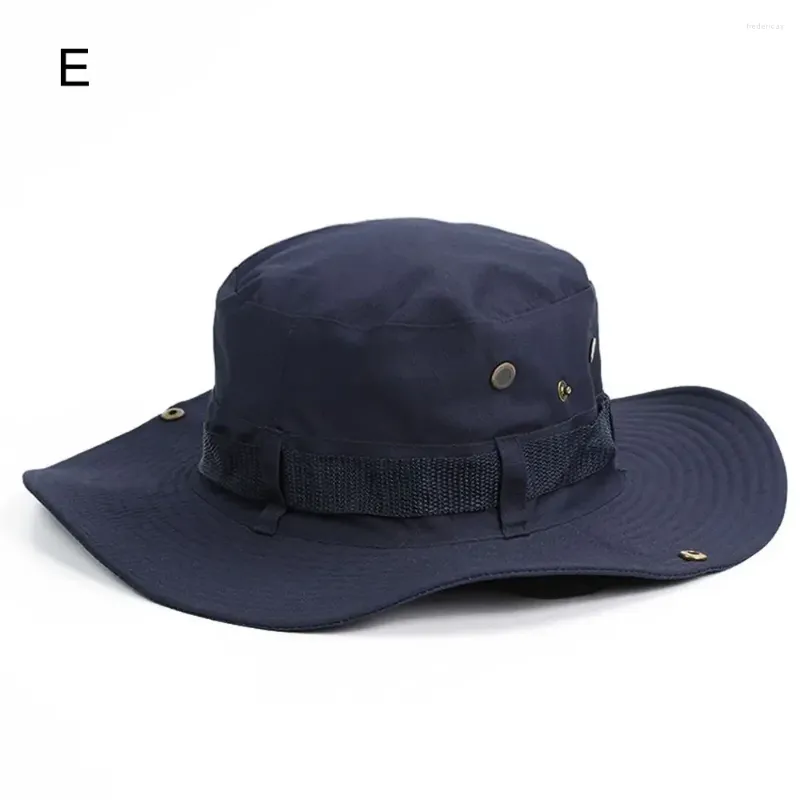 Berets Men Femmes Sun Sun Brim Brim Breathable Fishing Cap Bucket Men's Bucket Randing Jungle Summer Summer Outdoor Camo Camo