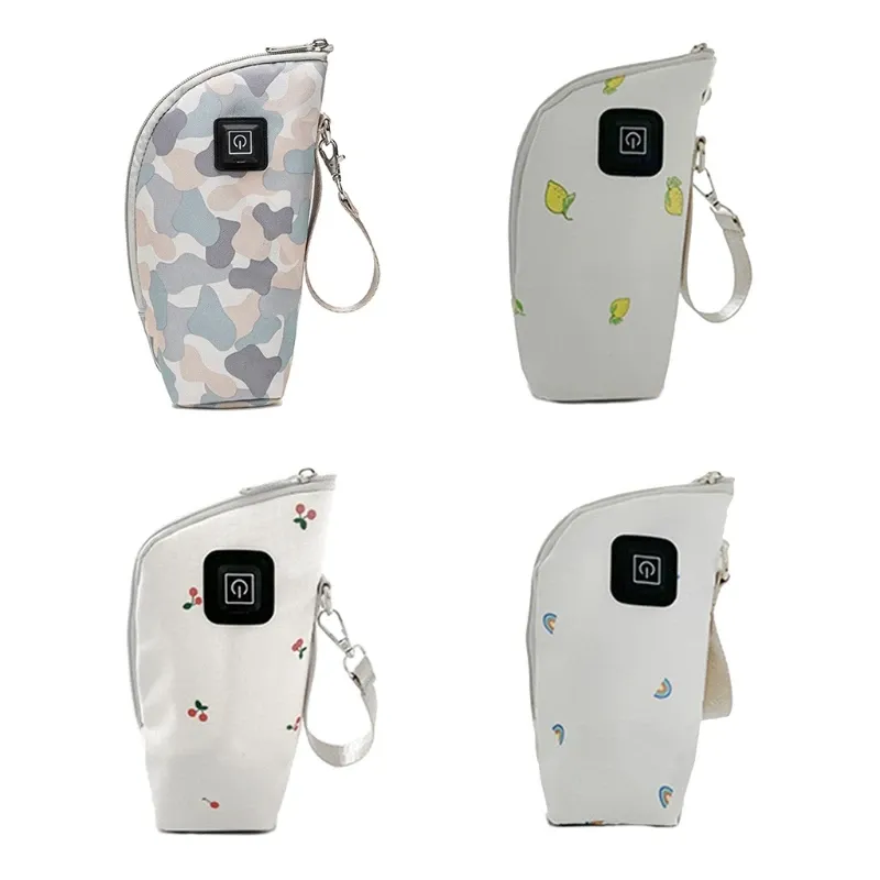 Väskor Portable USB Babyflaskan varmare Travel Milk Warmer Spädbarn Foderflaska Termostat Mat Varmtäckning