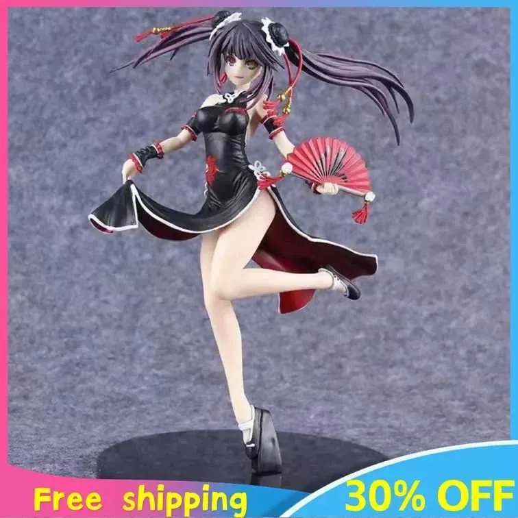 Action Toy Figures 23cm Datum A Live Anime Figure Tokisaki Kurumi Söt sexig vacker tjej Anime Action Figurer Ornament Doll kringutrustning Gift Toys Y240425M6O8