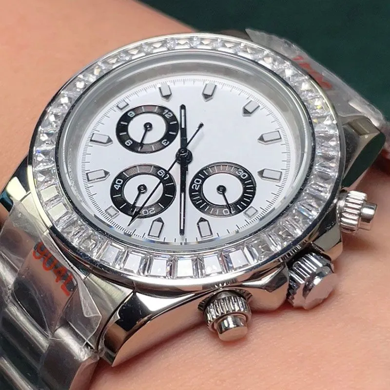 Męski luksus zegarek rekreacyjny Business Na ręce na rękę 40 mm rozbiór automatyczny łańcuch mechaniczny zegarki ze zegarkami ze stali nierdzewnej