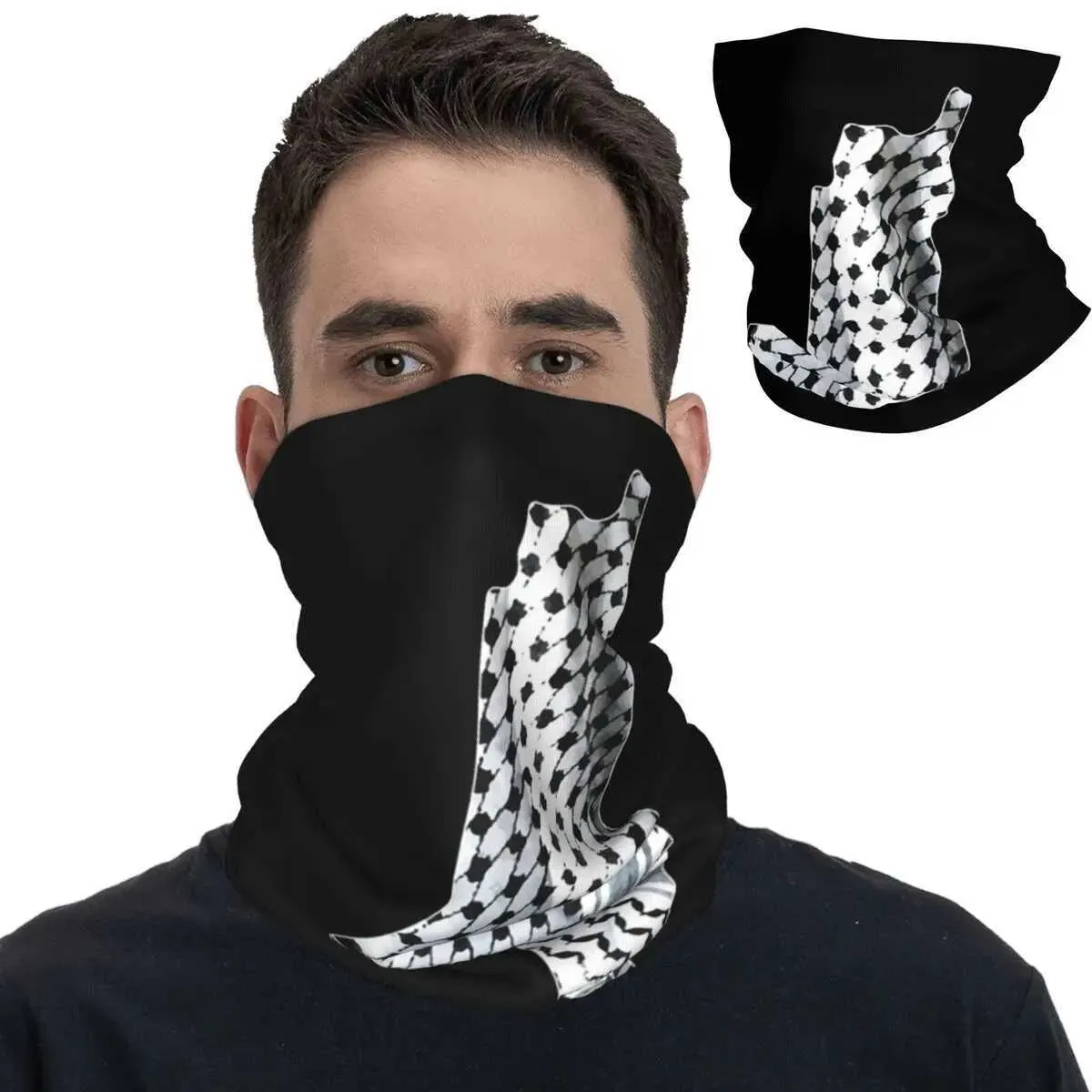 Fashion Face Masks Neck Gaiter Palestine Palestinien Kufiya Hatta Bandana Neck Gaiter Balaclavas Wrap Scarf Band Randonnée pour les hommes Y24042551UG