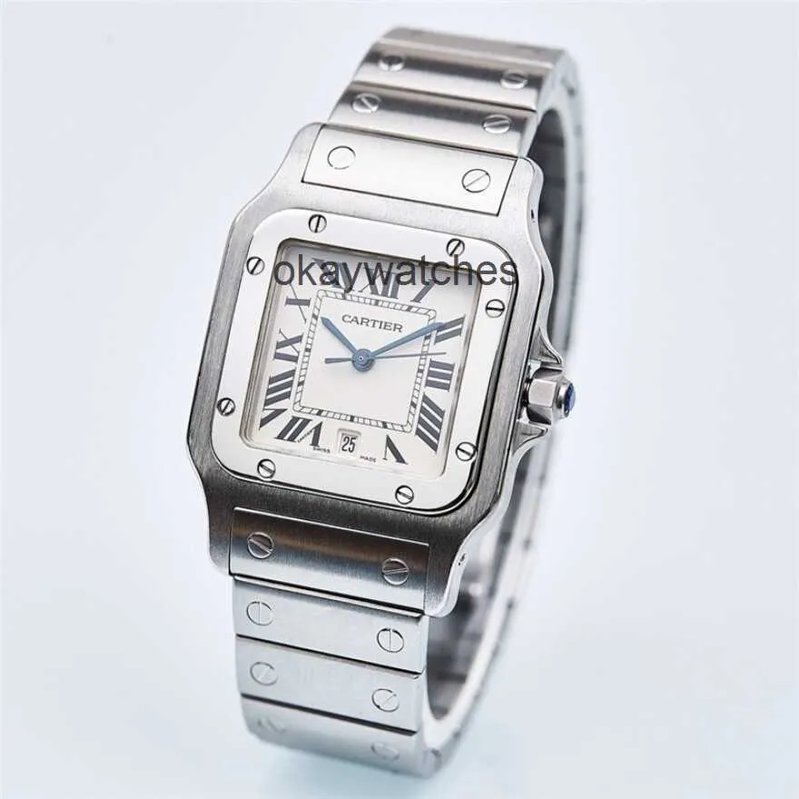 Tarcza robocze Automatyczne zegarki Carter Mens Watch Sandoz Series Square Quartz Swiss New W20060D6