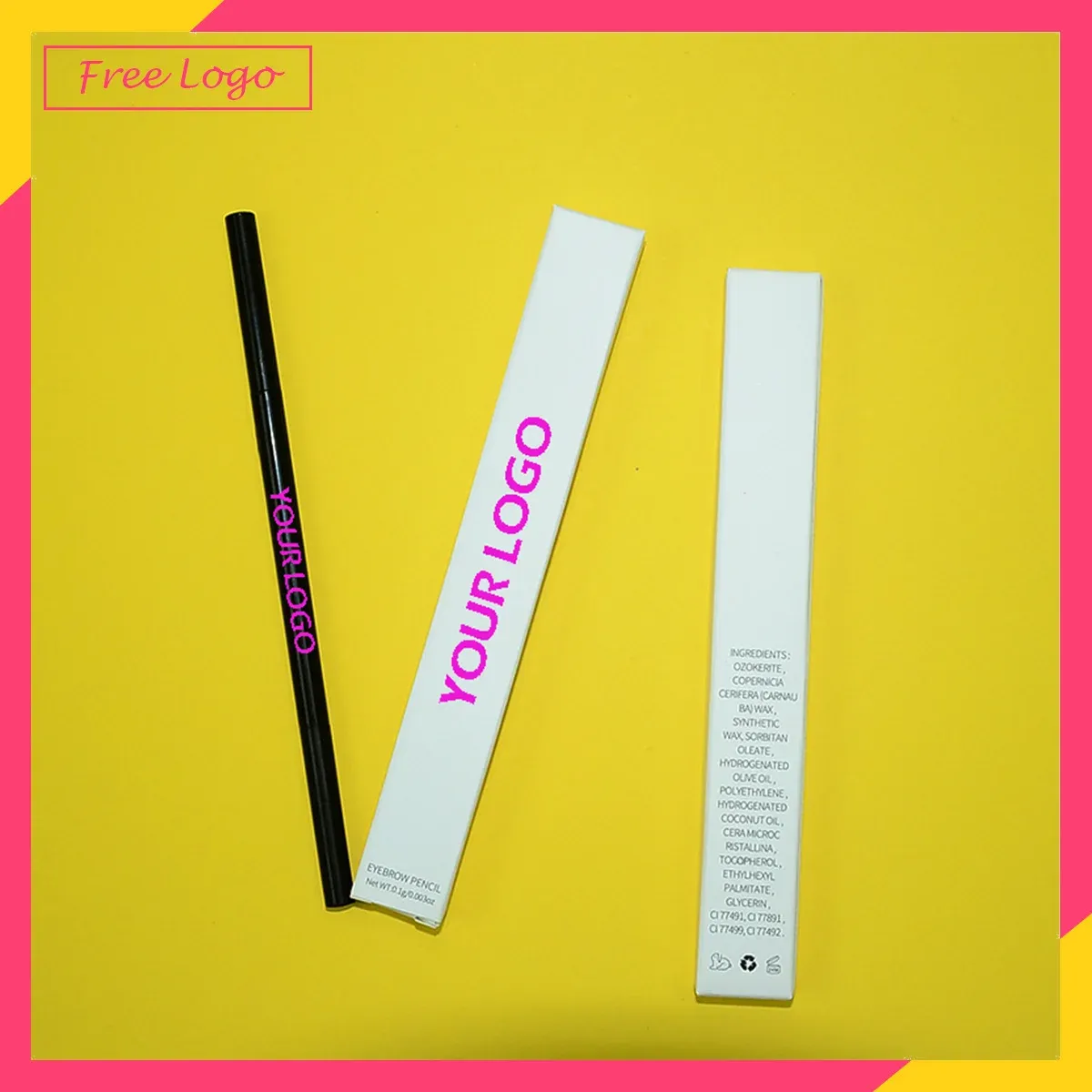 립스틱 개인 라벨 자연 메이크업 더블 헤드 슈퍼 미세 눈썹 연필 방수 눈에 흑 갈색으로 회전식 펜을 만듭니다.