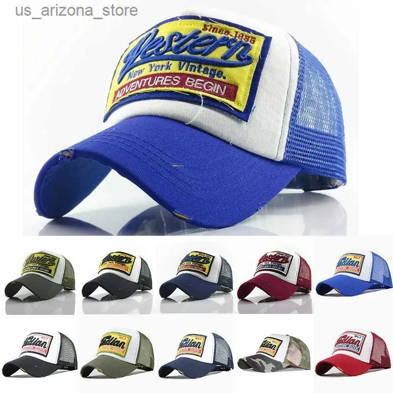 Ball Caps Western New York Vintage Truck Hats For Men 1985 Ademend gaas geborduurde honkbalhoed Snapback Summer Dad Hoed Q240425