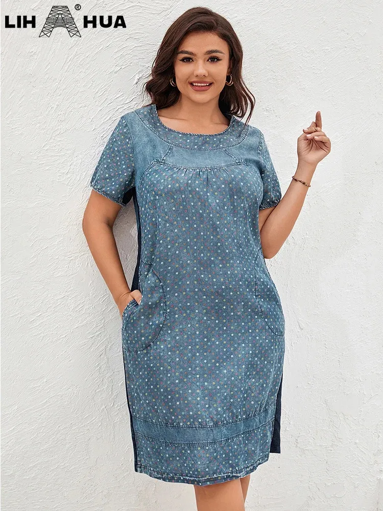 sachin and babi light blue dress Casual Plus Size Denim Dress Plus Size Jean Dress Outfit Ideas TikTok main image 1